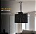 Suporte Giratório TV _ Fixação Teto _ Com regulagem de Altura - Prateleira - Aço Inox Polido ou Escovado - Para TV’s de 32” a 55” - Imagem 2