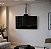 Suporte Giratório TV _ Fixação Teto _ Com regulagem de Altura - Prateleira - Aço Inox Polido ou Escovado - Para TV’s de 32” a 55” - Imagem 4