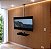 Suporte Giratório TV _ Fixação Teto _ Altura Sob Medida _ Com prateleira_ Várias Cores _ Para TV’s de 32” a 55” - Imagem 2