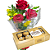 103 - Buquê 3 rosas  e Ferrero - Imagem 1