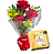 105 - Arranjo de 3 rosas e Ferrero - Imagem 1