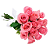 131 - Buquê de 12 rosas rosadas - Imagem 1