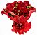 125 - Buquê 12 rosas no crepom vermelho - Imagem 1