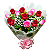 063 - Buquê de rosas vermelhas e rosadas - Imagem 1