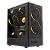 GABINETE GAMER KAURI BLACK VULCAN - LATERAL EM VIDRO - PCYES - Imagem 1
