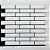Pastilha Adesiva Resinada Bricks White - Rejunte Preto - 1 Placa - Imagem 1