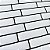 Pastilha Adesiva Resinada Bricks White - Rejunte Preto - 1 Placa - Imagem 2