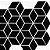 Pastilha Adesiva Resinada Cube Black - Rejunte Branco - 1 Placa - Imagem 1