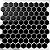 Pastilha Adesiva Resinada Hex Black - Rejunte Branco - 1 Placa - Imagem 1