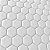 Pastilha Adesiva Resinada Hex White - Rejunte Branco - 1 Placa - Imagem 1