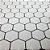Pastilha Adesiva Resinada Hex White - Rejunte Preto - 1 Placa - Imagem 1