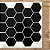 Pastilha Adesiva Resinada Large Hex Black - Rejunte Branco - 1 Placa - Imagem 1