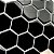 Pastilha Adesiva Resinada Large Hex Black - Rejunte Branco - 1 Placa - Imagem 2