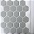 Pastilha Adesiva Resinada Large Hex Gray - Rejunte Branco - 1 Placa - Imagem 1