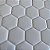 Pastilha Adesiva Resinada Large Hex Gray - Rejunte Cinza Médio - 1 Placa - Imagem 2