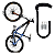 Suporte parede bike vertical modelo: Gancho. - Imagem 2