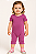 Macacão Curto Sem Zíper e Sem Botões - Fúcsia - Imagem 1
