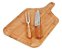 Conjunto Churrasco Bamboo Tábua Com Alça Mor 30cm x 50cm - Imagem 1