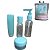 Kit Viagem Bolsa Porta Shampoo Creme Mini Frasco Pote Pump - Imagem 1
