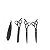 Kit 3 Tesouras Pente Navalha Corte Cabelo Barba Barbeiro - Imagem 5