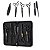 Kit 3 Tesouras Pente Navalha Corte Cabelo Barba Barbeiro - Imagem 6