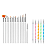 15 Pinceis Unha Manicure Gel Uv Decora + 5 Boleadores Duplo - Imagem 2