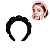 1 Tiara Faixa Atoalhada Estética Skin Rosto Maquiagem Facial - Imagem 1