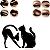 Molde Delineado Olho Gatinho Sombra Make + Pincel Ponta Fina - Imagem 2