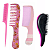 3 Pentes Cabelo Divisor Antifrizz Penteado 1 Escova Criança - Imagem 1