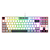 Teclado Mecânico Preto, Branco e Cinza Kumara RGB Switch Marrom K552WGL-RGB Redragon Novo - Imagem 2