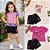 Kit Presente Menina 3 Anos - Short Jeans + 3 Blusas - Imagem 1