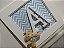 Quadro Porta Maternidade - Personalizado Letra Decorada - Chevron Azul Bebê - Imagem 3