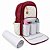 Mochila de Maternidade Térmica Marsala com Off White - Imagem 2