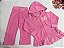 Conjunto Casaco com Capuz e Calça Plush Rosa - Infantil Feminino - Imagem 6