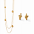 Colar Longo Duplo Fecho Boia e Brincos Banho a Ouro 18k Fosco com Garantia - Imagem 1