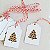 Tag Média Árvore de Natal com cordão 10 unidades - Imagem 1