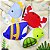 4 Mini-Almofadas Recortadas Fundo do Mar - Imagem 1
