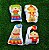 4 Mini-Almofadas Recortadas Circo - Imagem 2