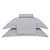 KIT COLCHA BUD DAMASK STRIPES KING 290X250 CINZA - Imagem 3