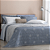 KIT COLCHA BUD ART DECO AZUL KING ESTAMPADO - Imagem 1