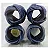 KIT PORTA GUARDANAPOS NIA CORDAS 4PCS MARINHO - Imagem 1