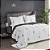 Kit Colcha Camesa Neo Luxor Casal Chumbo 3Pçs - Imagem 1