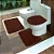 Jogo Banheiro Jolitex Elite 3pcs Chocolate - Imagem 1