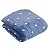 Cobertor Niazitex Toque de Seda Poá 1,80x2.20 Azul Branco - Imagem 2