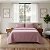 Jogo De Cama Estamparia Premium Plus Queen Rosa Antigo 100% Algodão - Imagem 1