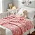 Cobertor Niazitex Toque De Seda Star 90x110 Rose Branco - Imagem 1