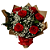 Buque de 6 Rosas Vermelhas com Coração de Madeira de Sonhos de Valsa - Imagem 1