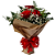 Buque de 3 Rosas Vermelhas com Caixa de Ferrero Rocher 8 unidades - Imagem 1