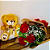 Buque de 3 Rosas Vermelhas com Ursinho de Pelúcia - Imagem 1