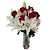 Arranjo de Rosas Vermelhas e Lírios Brancos no Vaso - Imagem 2